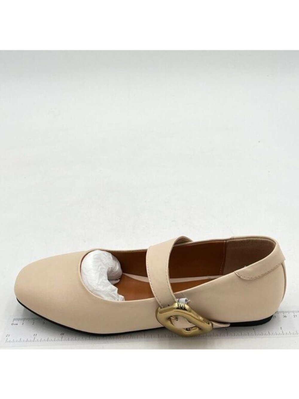 Women Mary Janes Single Strap with Buckle Cute Round Toe Ballet Flats